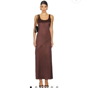 Line & Dot Dalton Dress in Chocolate